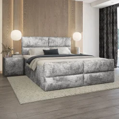 Boxspring met opbergruime Velvet Croco - Incl. GRATIS voetbord!