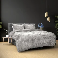 Crushed Velvet Metallic Silver