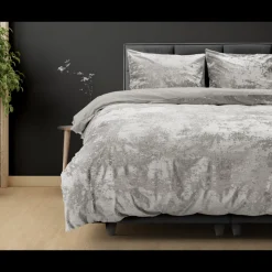 Crushed Velvet Metallic Silver