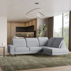 2dekans Showmodel Slaapbank Lex met opbergruimte en verstelbare hoofdsteunen | Hoekbank Teddy Beige - Rechts (Niet in originele verpakking en i.z.g.st.)