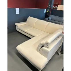 2dekans Showmodel Slaapbank Lex met opbergruimte en verstelbare hoofdsteunen | Hoekbank Teddy Beige - Rechts (Niet in originele verpakking en i.z.g.st.)