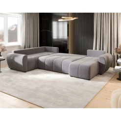 2dekans Slaapbank met opbergruimte Max | Rechts | Skaileer Zwart - U-bank XL - (Kuil - Niet in originele verpakking)