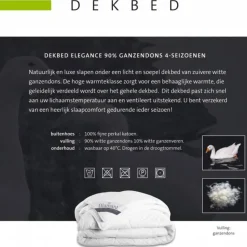 Diamant Elegance 90% ganzendons 4- Seizoenen Dekbed