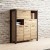 Dressoir Akven - 3-deurs incl. lade + klep - Wotan Eiken
