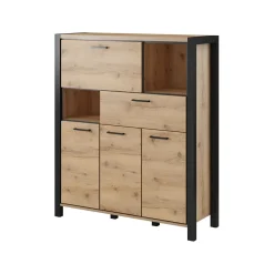 Dressoir Akven - 3-deurs incl. lade + klep - Wotan Eiken