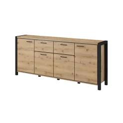Dressoir Akven - 4-deurs incl. 2 lades - Wotan Eiken