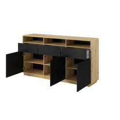 Dressoir Asmund - 3-deurs incl. 3 lades - Wotan Eiken