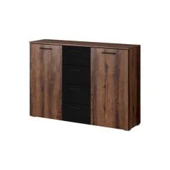 Dressoir Bern - 2-deurs incl. 4 lades - Walnoot