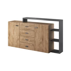 Dressoir Bologna - Wotan Eiken / Antraciet