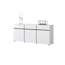 Dressoir Crotone - 3-deurs incl. 3 lades - Wit