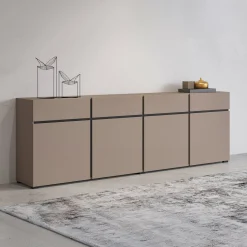 Dressoir Crotone - 4-deurs incl. 4 lades - Taupe