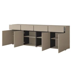 Dressoir Crotone - 4-deurs incl. 4 lades - Taupe