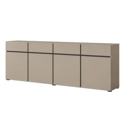 Dressoir Crotone - 4-deurs incl. 4 lades - Taupe