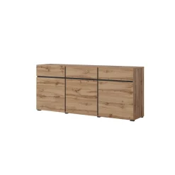 Dressoir Crotone - 3-deurs incl. 3 lades - Wotan Eiken