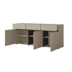 Dressoir Crotone - 3-deurs incl. 3 lades - Taupe