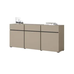 Dressoir Crotone - 3-deurs incl. 3 lades - Taupe