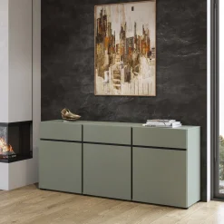 Dressoir Crotone - 3-deurs incl. 3 lades - Groen