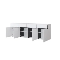 Dressoir Crotone - 4-deurs incl. 4 lades - Wit