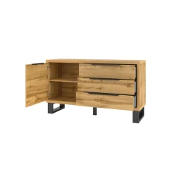 Dressoir Halmstad - 1-deurs incl. 3 lades - Wotan Eiken