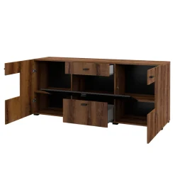 Dressoir Koblenz - Walnoot / Zwart