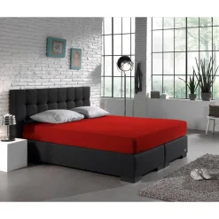 Dubbel Jersey Matras Hoeslaken Rood 220 gr
