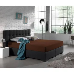 Dubbel Jersey Matras Hoeslaken Bruin 220 gr