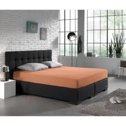 Dubbel Jersey Matras Hoeslaken Pastel Orange 220 gr