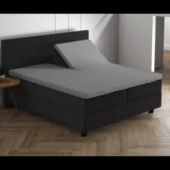 Dubbel Jersey Splittopper Hoeslaken - Grijs 220 gr