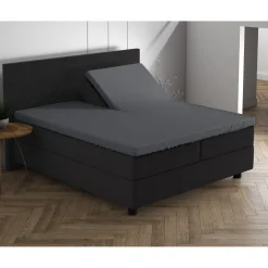 Dubbel Jersey Splittopper Hoeslaken - Antraciet 220 gr