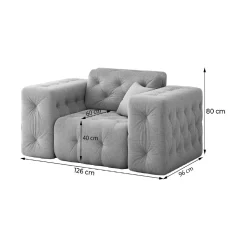 Fauteuil Malibu – Universele opstelling – Ruime keuze in stoffen en kleuren