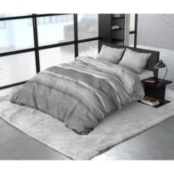 FL Stone Stripe Grey - flanel