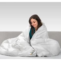 Goozzy 80% eendendonsvezels - 20% eendendons | 4-seizoenen - Dubbel Dekbed