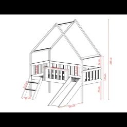 Halfhoogslaper met Glijbaan Abe - Leverbaar in 10 Kleuren!