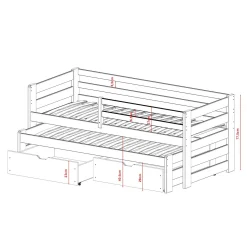 Halfhoogslaper met Lade Simon - Wit - Direct Leverbaar!