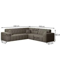 Hoekbank Basel – Universeel – Ruime keuze in stoffen en kleuren