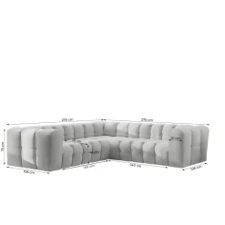 Hoekbank Belfast - 4-zits - 6-zits - 8-zits - Ruime keuze in stoffen en kleuren