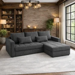 Hoekbank Kos - Slaapbank met opbergruimte - Zitcomfort Stevig
