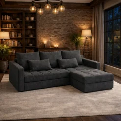 Hoekbank Kos - Slaapbank met opbergruimte - Zitcomfort Stevig