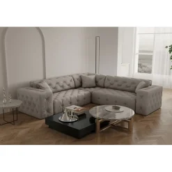 Hoekbank Malibu– Universele opstelling – Ruime keuze in stoffen en kleuren