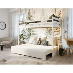 Hoogslaper met Bedbank Sophie - 90 x 200/ 140 x 200 - Leverbaar in 8 kleuren!