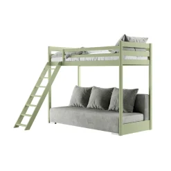 Hoogslaper met Bedbank Sophie - 90 x 200/ 140 x 200 - Leverbaar in 8 kleuren!