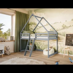 Hoogslaper met Dakje Moos - Kinderbed - Leverbaar in 6 kleuren!