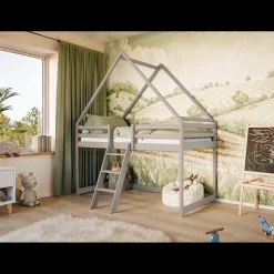 Hoogslaper met Dakje Moos - Kinderbed - Leverbaar in 6 kleuren!