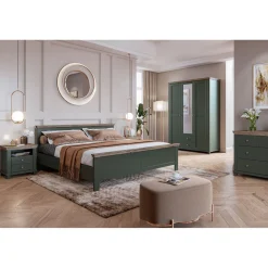 Houten Bed Elvas - Donkergroen - Bedframe