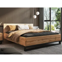 Houten Bed Halmstad - Wotan Eiken - Bedframe