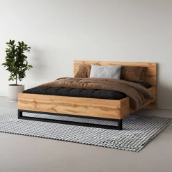 Houten Bed Halmstad - Wotan Eiken - Bedframe