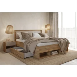Houten Bed Imola - Wotan Eiken - Bedframe