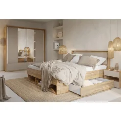 Houten Bed Imola - Wotan Eiken - Bedframe