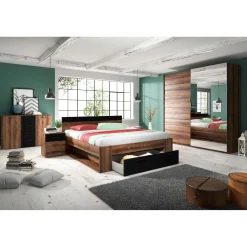 Houten Bed met Lade Bern - Walnoot - Bedframe