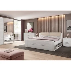 Houten Bed met Lade Genua - Wit - Bedframe